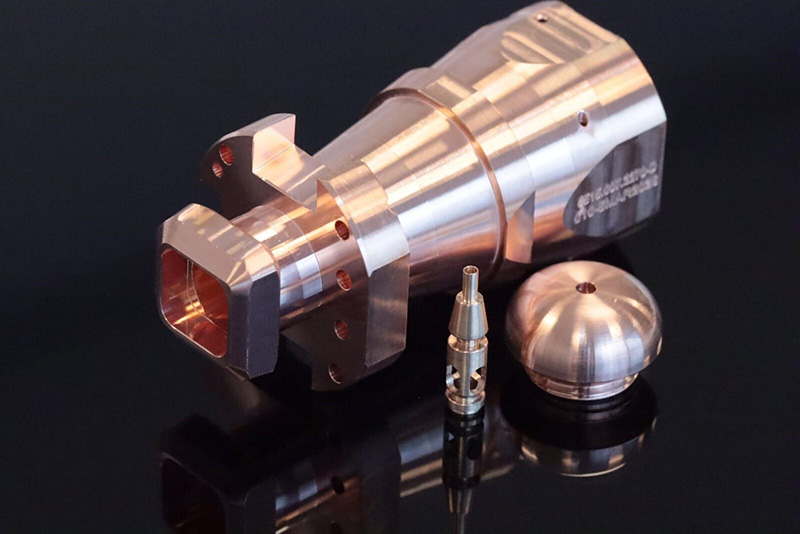Complex copper precision components for critical high-vacuum applications